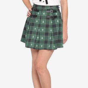 Harry Potter plaid slytherin pleated skirt
